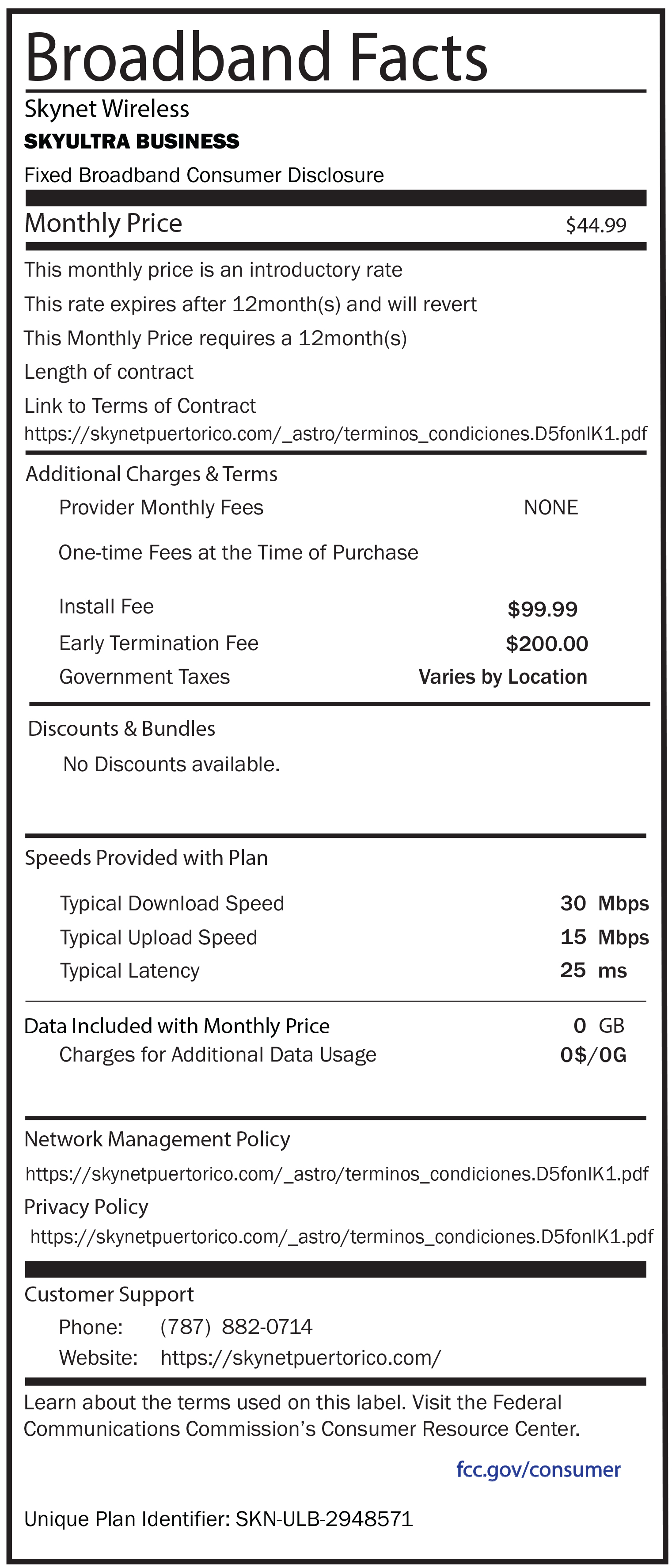 Broadband Facts 30MB